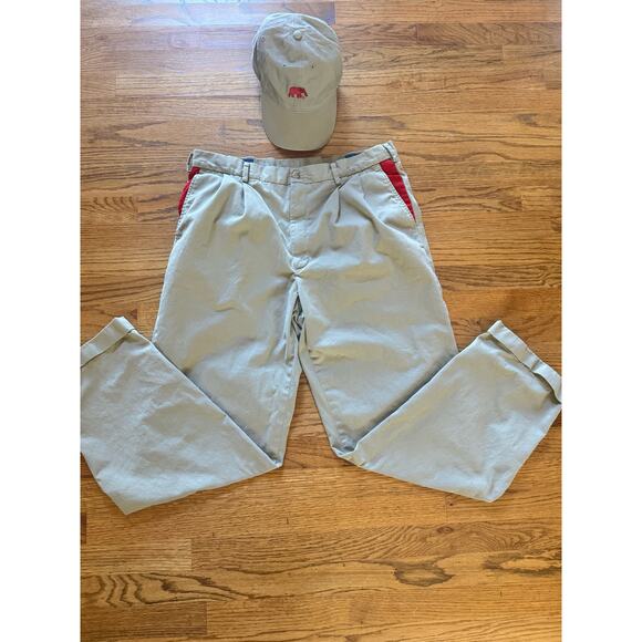 Alabama All American Khakis Mens 36 Pants Matching Hat Bama Elephant Preppy VTG - Picture 8 of 16